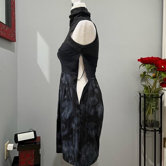 NEW Theory Wool Cotton Classic Tailored Structured Fit Flare Sleeveless Dress 0 - Picture 5 of 16